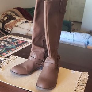 Knee high brown boots